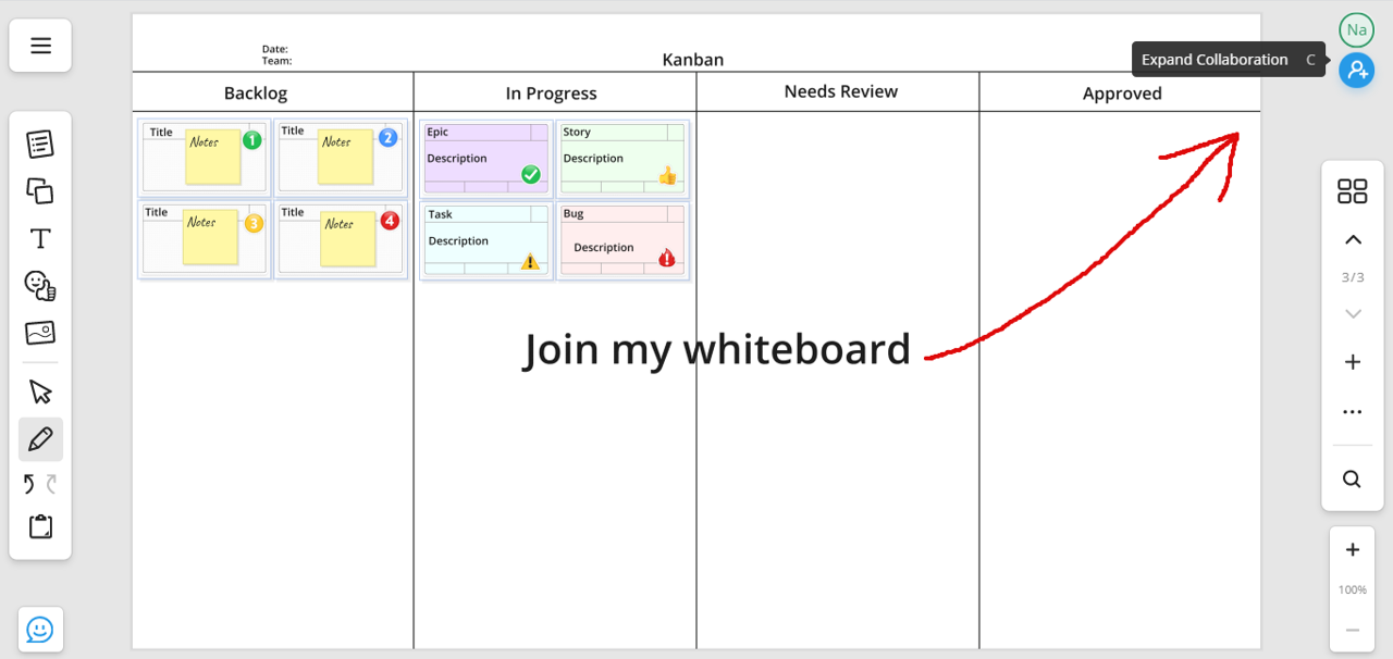 How to Join the Online Whiteboard